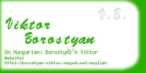 viktor borostyan business card